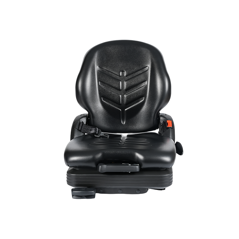 BF16 Low-Profile-Vinyl-Ersatzsitz mit mechanischer Federung für Materialtransport-Gabelstaplergeräte – Schwarz mit EN13490 IT1+IT2