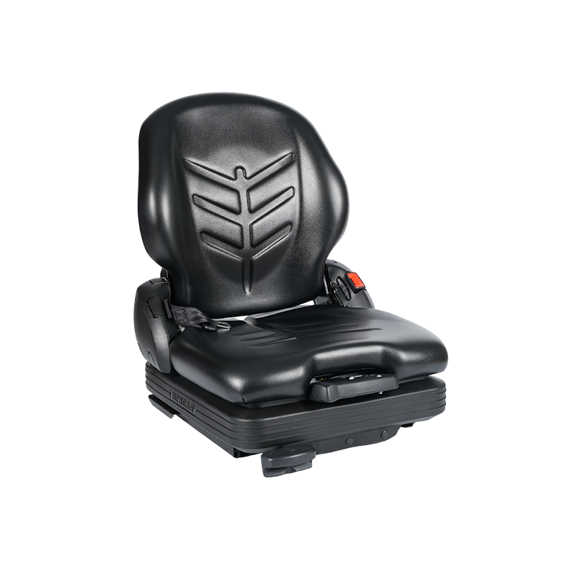 BF16 Low-Profile-Vinyl-Ersatzsitz mit mechanischer Federung für Materialtransport-Gabelstaplergeräte – Schwarz mit EN13490 IT1+IT2